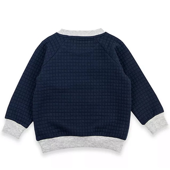 Quilted navy sweatshirt - Picture 2 of 6